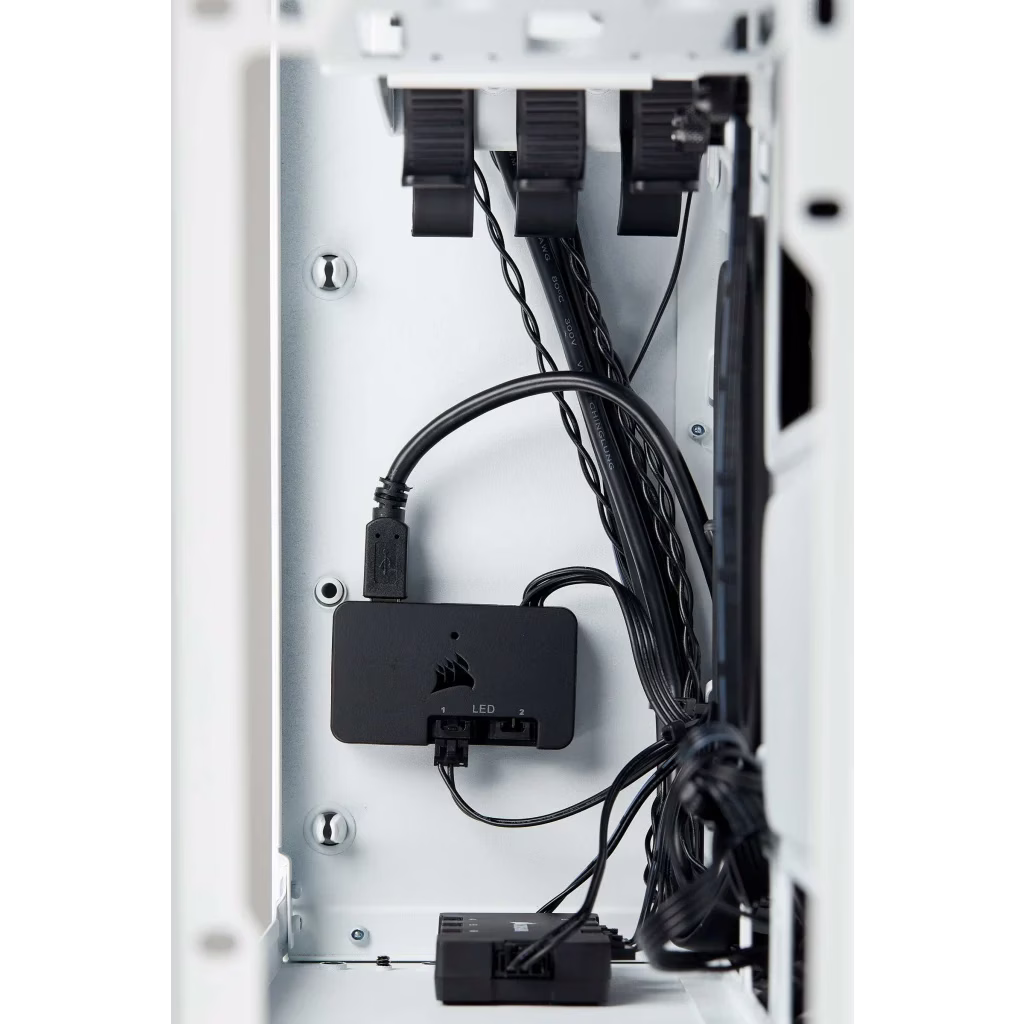 Corsair Crystal Series 280X RGB Tempered Glass Micro ATX Case,  Steel, Tempered Glass,  Motherboard Support Upto MicroATX, 5x Drive Bays, 4x Expansion Slots, White | CC-9011137-WW thumbnail 5