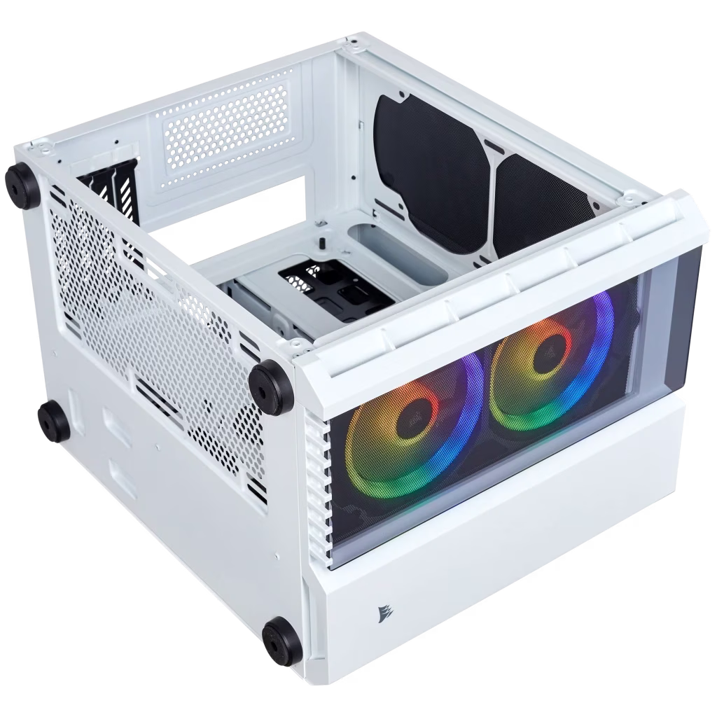 Corsair Crystal Series 280X RGB Tempered Glass Micro ATX Case,  Steel, Tempered Glass,  Motherboard Support Upto MicroATX, 5x Drive Bays, 4x Expansion Slots, White | CC-9011137-WW thumbnail 8