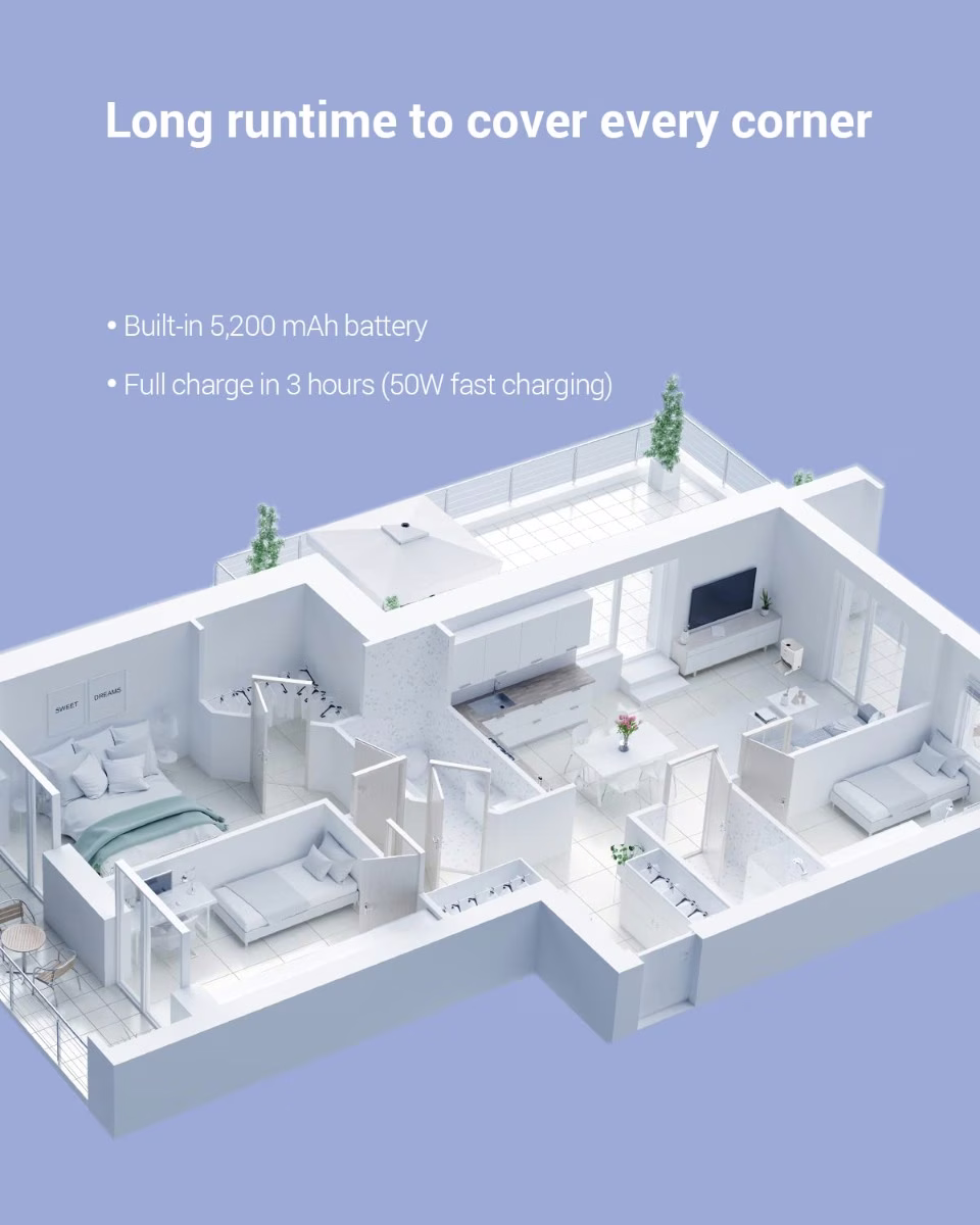EZVIZ RS20 Pro  Robot Vacuum & Mop Combo, Hot water cleaning & hot air drying, Auto dust emptying, Carpet detection, Consistent mopping pressure | CS-RS20-PRO-PGA2 image