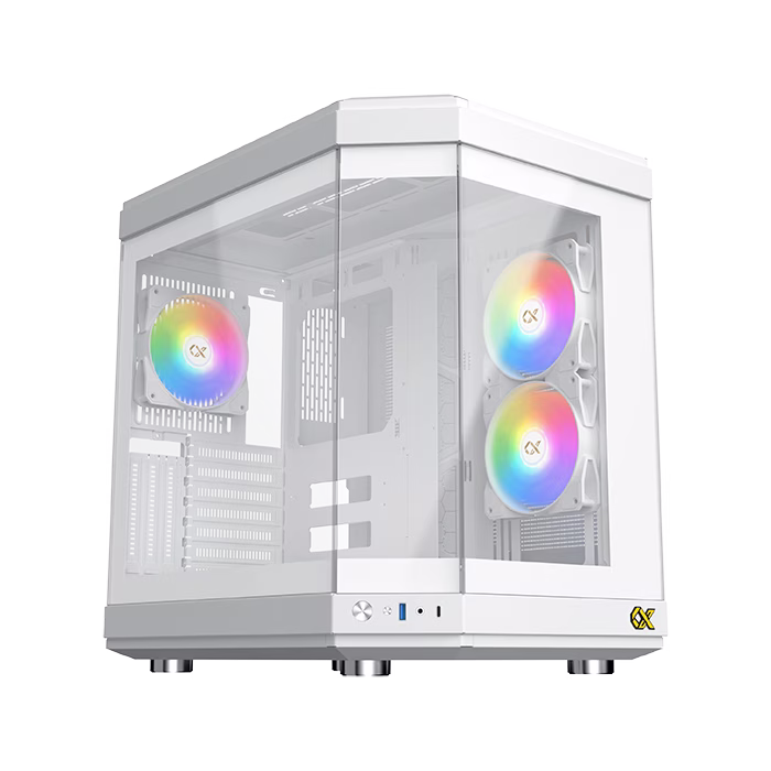 Xigmatek CUBI ARCTIC ATX Mid Tower Case, Easily Mounted Panels, , 9x Fan Support, GPU Supports Upto 420MM, 6x Drive Bays, 10x Expansion Slots, Motherboard Supports Upto E-ATX, White | EN41983 thumbnail 7