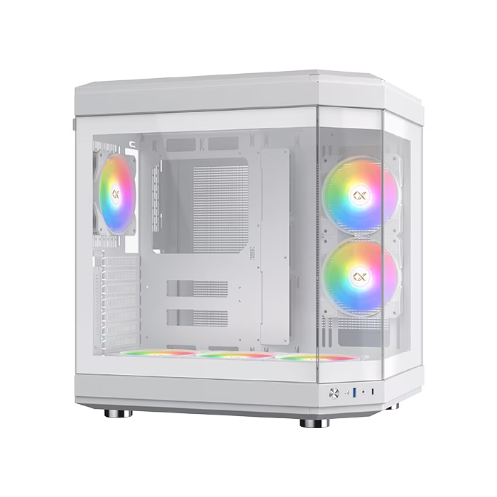 Xigmatek CUBI ARCTIC ATX Mid Tower Case, Easily Mounted Panels, , 9x Fan Support, GPU Supports Upto 420MM, 6x Drive Bays, 10x Expansion Slots, Motherboard Supports Upto E-ATX, White | EN41983 image