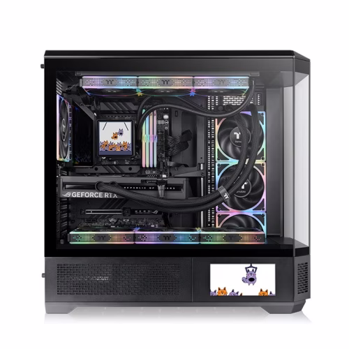 Thermaltake View 600 TG Black Full Tower E-ATX case, up to ten 120/140mm fans & 360mm/420mm radiators, built-in GPU bracket, Compatible Hidden-connector Motherboards | CA-11H-00F1WN-00 thumbnail 2