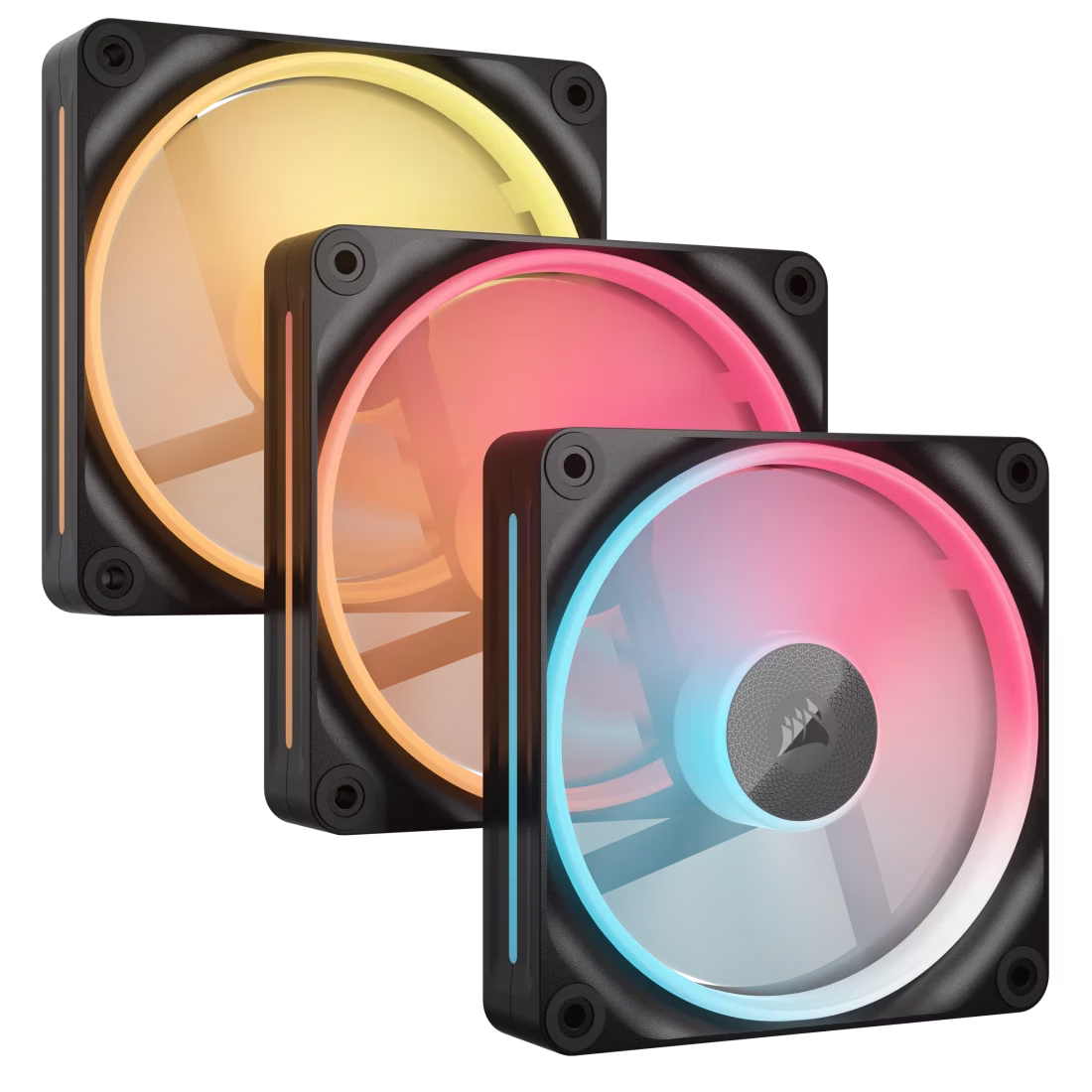 Corsair iCUE LINK LX120-R RGB 120mm PWM Reverse Black RGB Case Fans Starter Kit, Magnetic Dome Bearing | CO-9051050-WW – Buy Online
