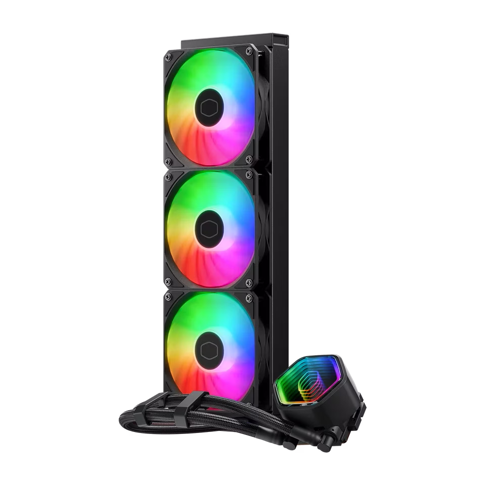 Cooler MasterLiquid 360 Core II CPU AIO Liquid Cooler, Dual chamber pump, Revamped fans, Included Cryo-Fuze thermal paste | MLW-D36M-A18PA-R1 thumbnail 2