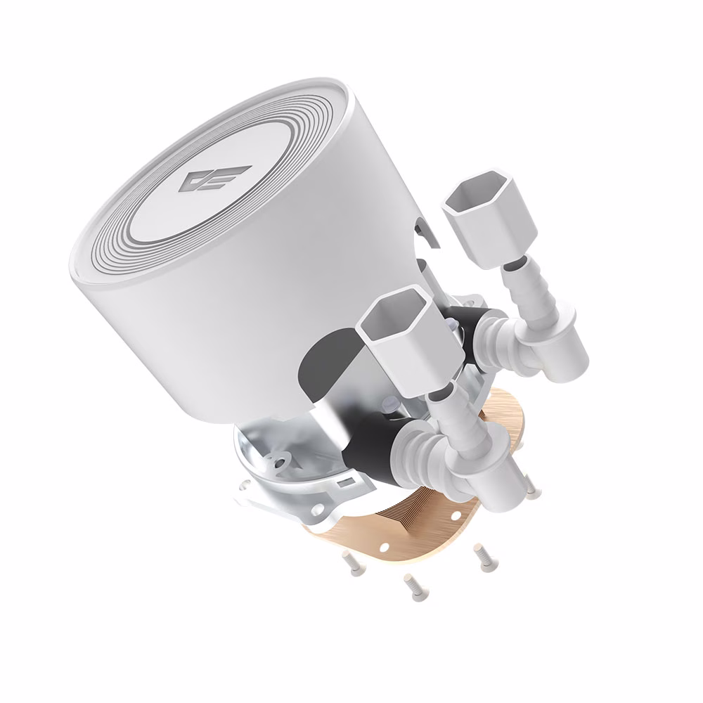 darkFlash Aura DA-240 ARGB 240mm AIO Liquid CPU Cooler, White Edition, Dual 120mm PWM Fans thumbnail 6