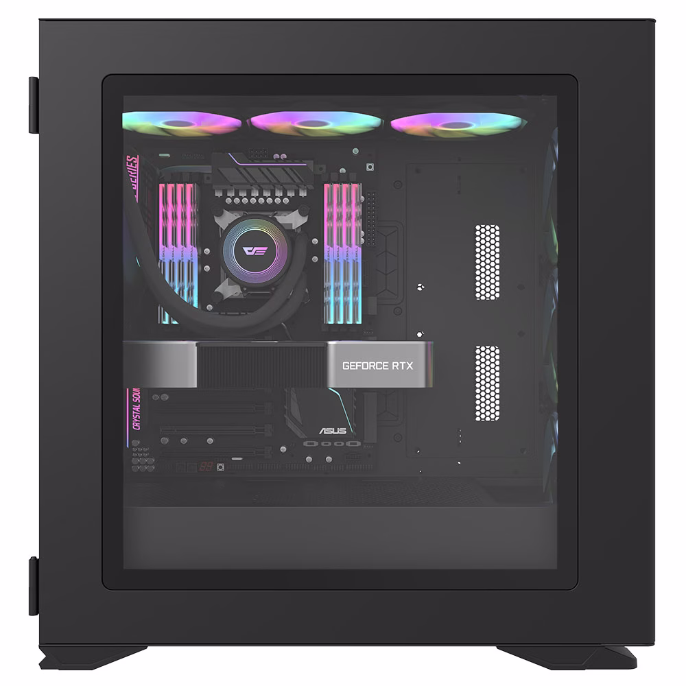 Darkflash AURA DA360 Liquid CPU Cooler, 120mm PWD Fans, 900~1800RPM Fan Speed, 2500 RPM Pump Speed, HQ Water Pump, Wide Copper Bottom, Hydraulic Bearing, Black thumbnail 4