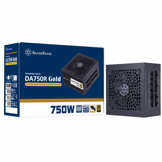 SILVERSTONE DA750R BLACK 80PLUS GOLD 750W ATX 3.0,PCIE 5.0 FULLY MODULAR POWERSUPPLY  | SST-DA750R-GMA – Buy Online