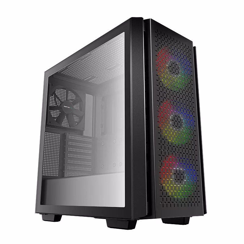 DeepCool CG560 Mid-Tower Case, ABS+SPCC+Tempered Glass, 5x Drive Bays, 7x Expansion Slots, Motherboard Support Upto E-ATX, Black | R-CG560-BKAAE4-G-1 – Buy Online