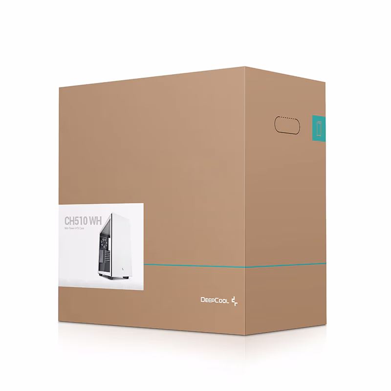 DeepCool CH510 WH Mid-tower ATX case, ABS+SPCC+Tempered Glass, 1x Pre-Installed Fans, 5x Drive Bays, 7x Expansion Slots, Motherboard Support Upto E-ATX, White | CH510-WHNNE1-G-1 thumbnail 6