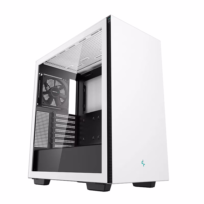 DeepCool CH510 WH Mid-tower ATX case, ABS+SPCC+Tempered Glass, 1x Pre-Installed Fans, 5x Drive Bays, 7x Expansion Slots, Motherboard Support Upto E-ATX, White | CH510-WHNNE1-G-1 – Buy Online