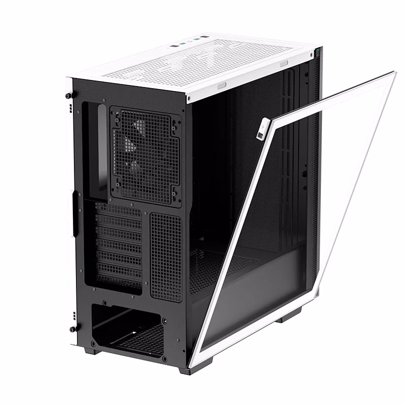 DeepCool CH510 WH Mid-tower ATX case, ABS+SPCC+Tempered Glass, 1x Pre-Installed Fans, 5x Drive Bays, 7x Expansion Slots, Motherboard Support Upto E-ATX, White | CH510-WHNNE1-G-1 thumbnail 2
