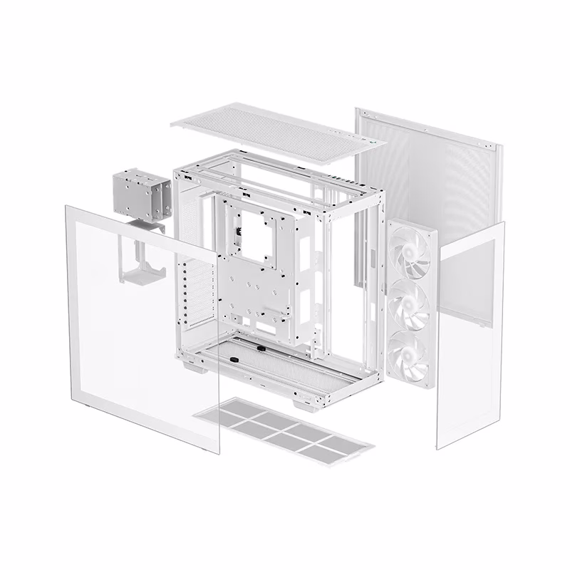 DeepCool CH780 WH Premium ATX+ case, ABS+SPCC+Tempered Glass, 1x Pre-Installed Fans, 5x Drive Bays, 3x Expansion Slots, Motherboard Support Up to E-ATX, White | R-CH780-WHADE41-G-1 thumbnail 4
