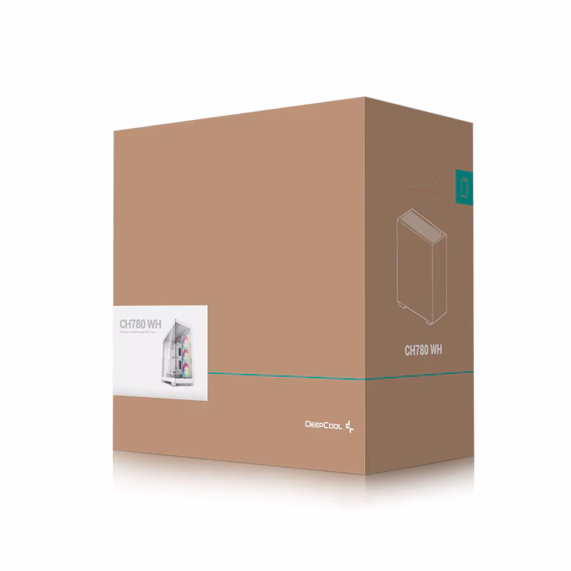 DeepCool CH780 WH Premium ATX+ case, ABS+SPCC+Tempered Glass, 1x Pre-Installed Fans, 5x Drive Bays, 3x Expansion Slots, Motherboard Support Up to E-ATX, White | R-CH780-WHADE41-G-1 thumbnail 6