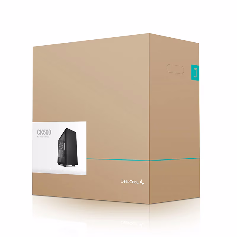 DeepCool CK500 Mid-Tower Case, 2x Pre Installed Fans, 4x Drive Bays, 7x Expansion Slots, ABS+SPCC+Tempered Glass, Balanced airflow and noise performance, Black | R-CK500-BKNNE2-G-1 thumbnail 6