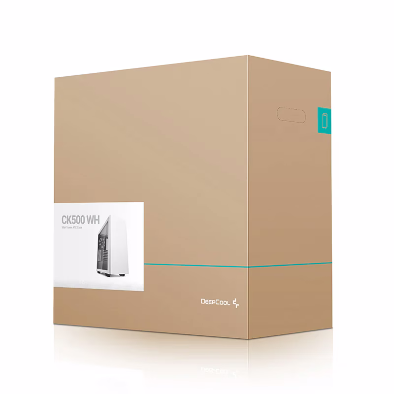 DeepCool CK500 Mid-Tower Case, 2x Pre Installed Fans, 4x Drive Bays, 7x Expansion Slots, ABS+SPCC+Tempered Glass, Balanced airflow and noise performance, White | R-CK500-WHNNE2-G-1 thumbnail 6