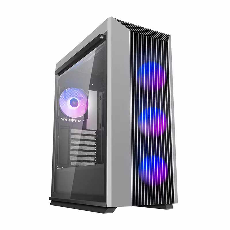 DeepCool CL500 ADD-RGB 4F Mid-Tower ATX Case, Magnetic Side Panel with Tempered Glass with 120mm 4 A-RGB Fans, 5x Drive Bays, 7x Expansion Slots, Motherboard Supports Up to ATX, Black & Gray | R-CL500-BKNMA4N-A-1 thumbnail 4