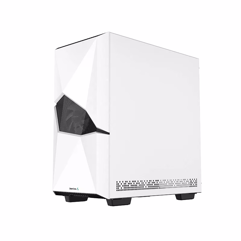 DeepCool CYCLOPS Mid-Tower Case, ABS+SPCC+Tempered Glass, 5x Drive Bays, 7x Expansion Slots, 1x Pre-Installed Fans, Motherboard Support Up To E-ATX, White | WHAAE1-C-1 thumbnail 3