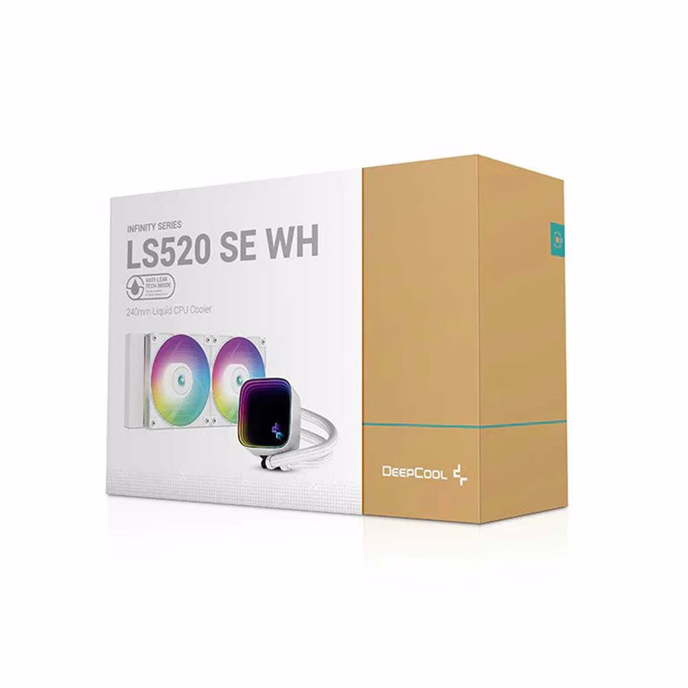 DeepCool LS520 SE AIO Liquid CPU Cooler, RGB Infinity Mirror Cover, 240mm Radiator, 120mm ARGB PWM Fans, 500~2250 RPM Fan Speed, 85.85 CFM Airflow, LGA1700/1200/ AMDAM5/AM4, White | R-LS520-WHAMMM-G-1 thumbnail 4