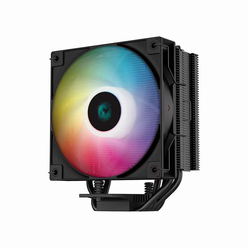 DeepCool AG400 BK ARGB Single Tower 120mm CPU Cooler, 2000 RPM Fan Speed, 75.89 CFM Airflow, ARGB LED, 3.36W Power, ???31.6 dB(A) Fan Noise, LGA1700/1200/AM5/AM4 Black |  R-AG400-BKANMC-G-2 image