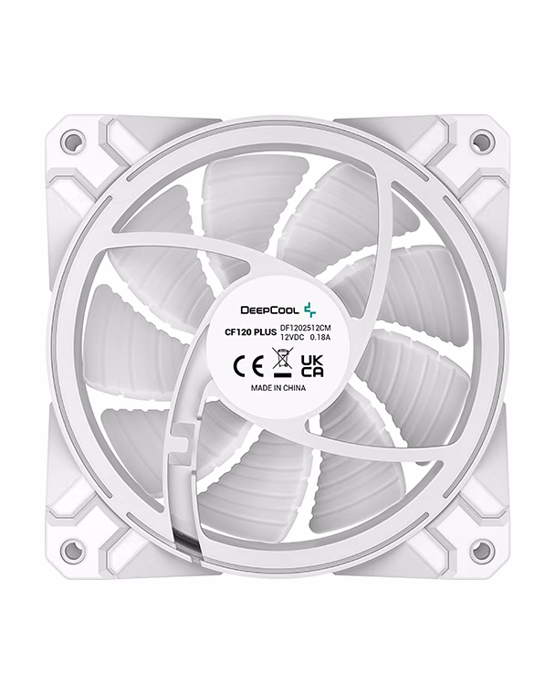 DeepCool CF120 Plus 3 Pack RGB 120mm Fan, Addressable RGB LED Lighting ,120mm PWM Fan, 3 Pack, White | DP-F12-AR-CF120P-WH-3P – Buy Online
