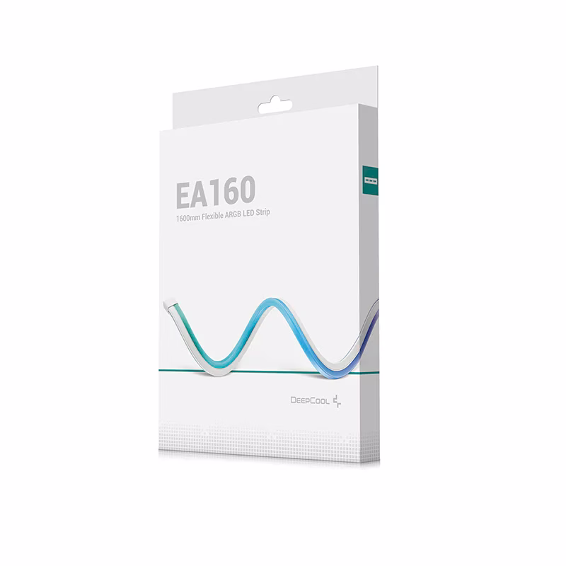 Deepcool EA160 1600mm-long ARGB strip, 1600x8x16mm(L??W??H), Silicone+FPCB+ABS, Motherboard Cable, 90?? Mounting Clips, 180?? Mounting Clips, Translucence+White | R-EA160-WHA1NN-G thumbnail 2