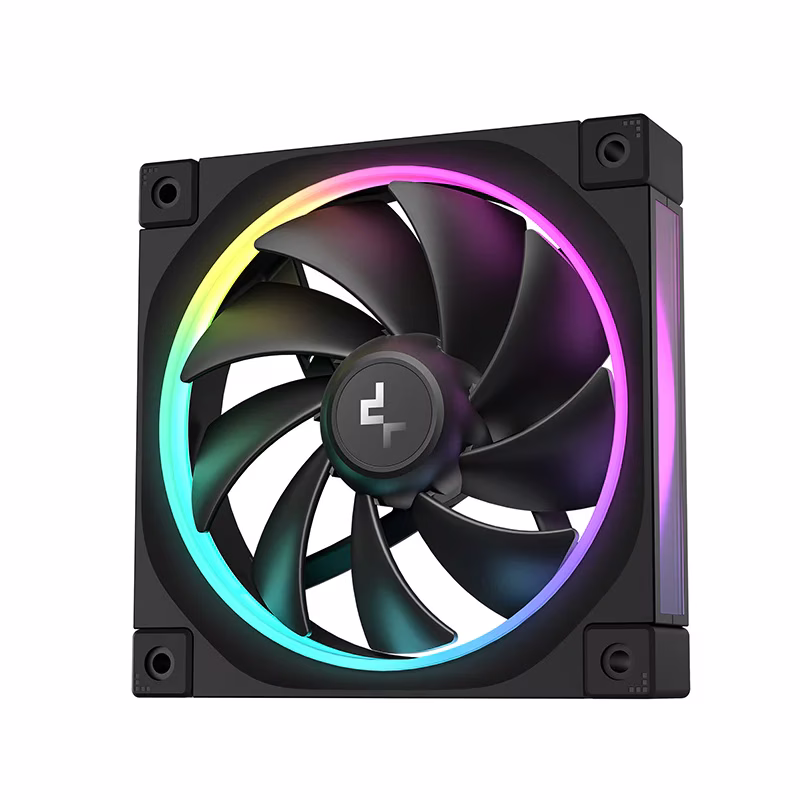 Deepcool FL12-3 IN 1 PWM ARGB 120mm 3 Pack Case Fan, 120??120??25 mm(L??W??H), 500-2150 RPM??10%, 8-pin Connector, Fluid Dynamic Bearing, Black | R-FL12-BKAPN3-G thumbnail 2