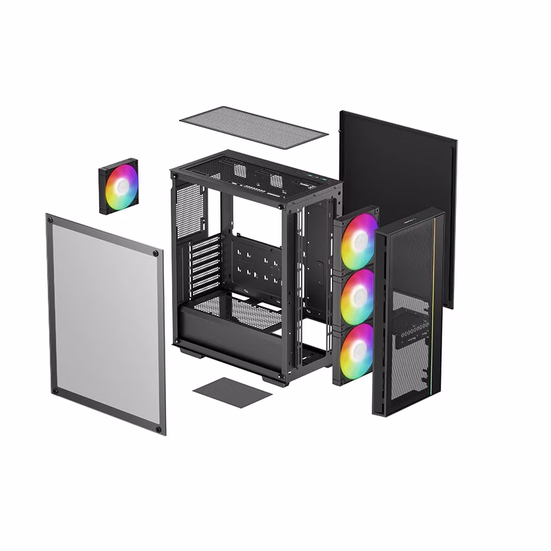 Deepcool MATREXX 55 MESH V4 C ATX Mid-Tower Computer Case, 3x140mm 1x120mm ADD-RGB Fans, Full Sized Tempered Glass, High-Flow Mesh Front Panel, Black | R-MATREXX55-BCAGA4-G-4 thumbnail 6