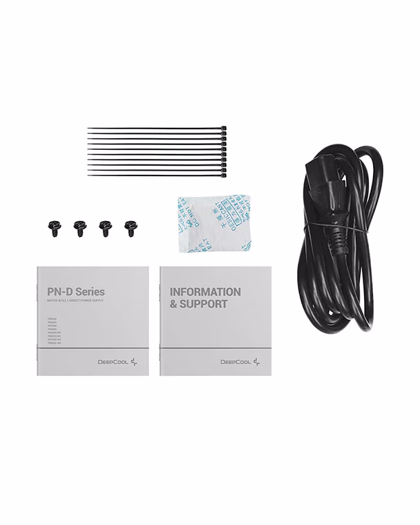 DeepCool PN850D Non-modular ATX 3.1 and PCIe 5.1 Power Supply, 12V-2x6, 2 EPS, and 3x PCIe Connectors, 120mm Hydro Bearing Fan, Sleeved Cables, Black | R-PN850D-FC0B-UK-V2 thumbnail 6