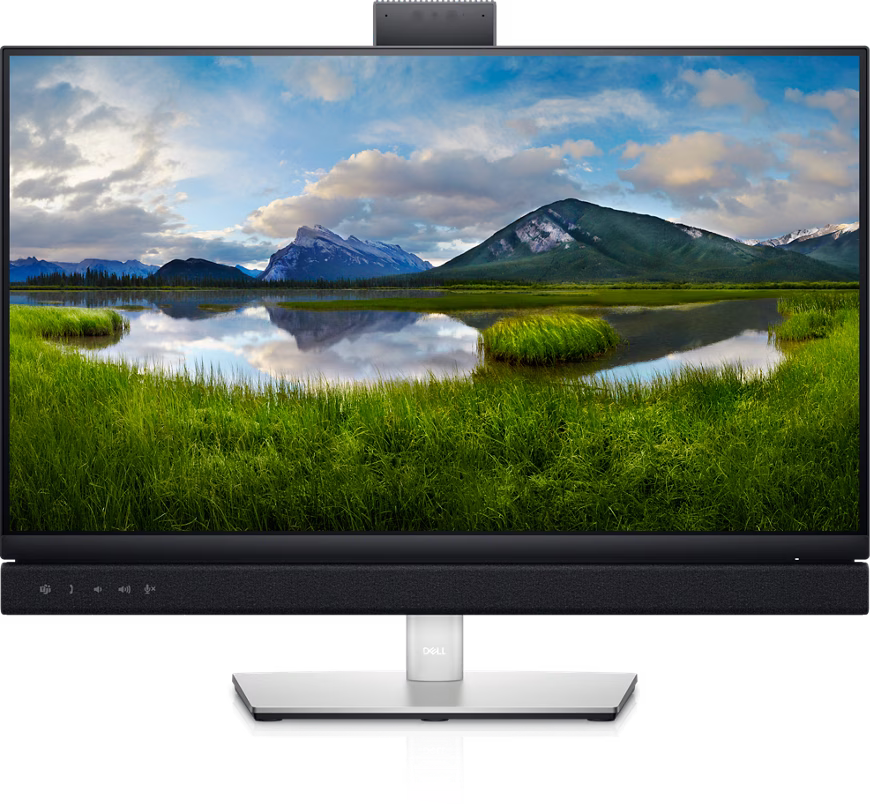 Dell 24 Video Conferencing Monitor, 23.8", IPS, Full HD (1080p) 1920 x 1080 at 60 Hz, Height pivot (rotation) swivel tilt, with an integrated pop-up camera, dual 5W speakers and a dedicated Microsoft Teams button | C2422HE thumbnail 5
