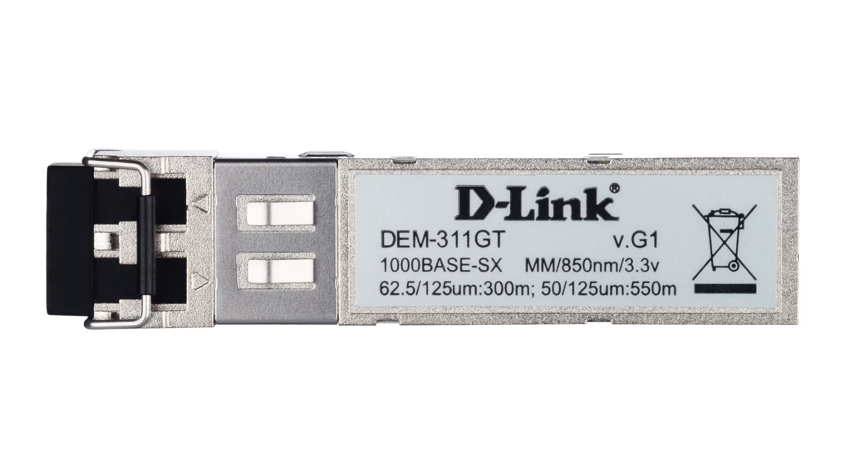 D-Link DEM-311GT 1000BASE-SX Multi-Mode 550 M LC SFP Transceiver SILVER thumbnail 2