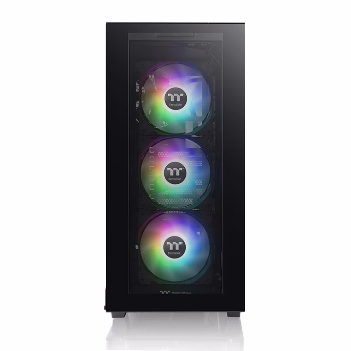 Thermaltake Divider 300 TG ARGB Mid Tower Chassis, Tempered Glass x 2, Front 120 x 120 x 25 mm ARGB fan, Rear 120 x 120 x 25 mm Turbo fan, 7x Expansion Slots, Black   | CA-1S2-00M1WN-01 thumbnail 5