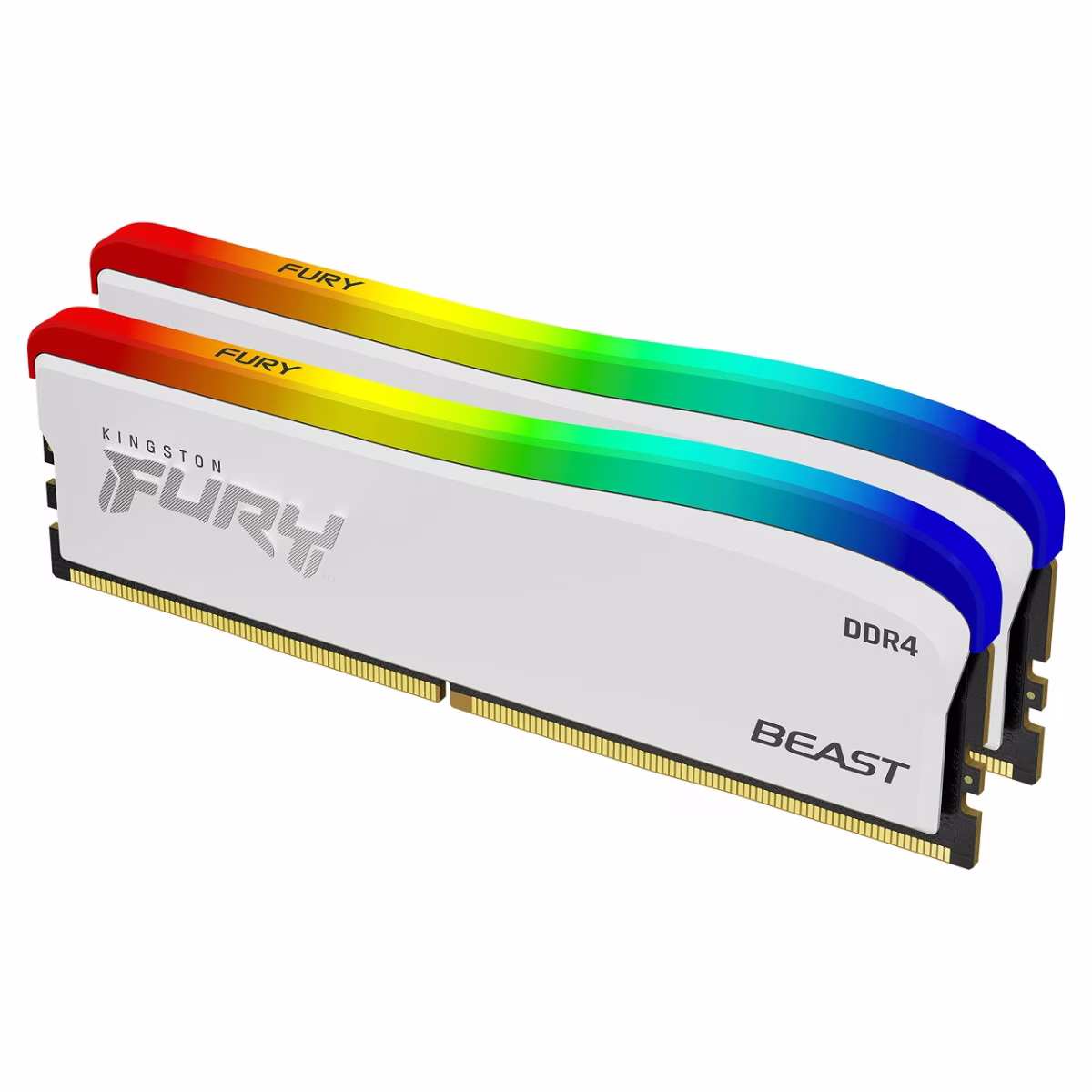 Kingston Fury 32GB (2x16GB) DDR4 RAM, 3600MT/s CL18 FURY Beast RGB Special Edition XMP Non-ECC Unbuffered DIMM, 1RX8 18-22-22 1.35V 288-pin 16Gbit | KF436C18BWAK2/32 image