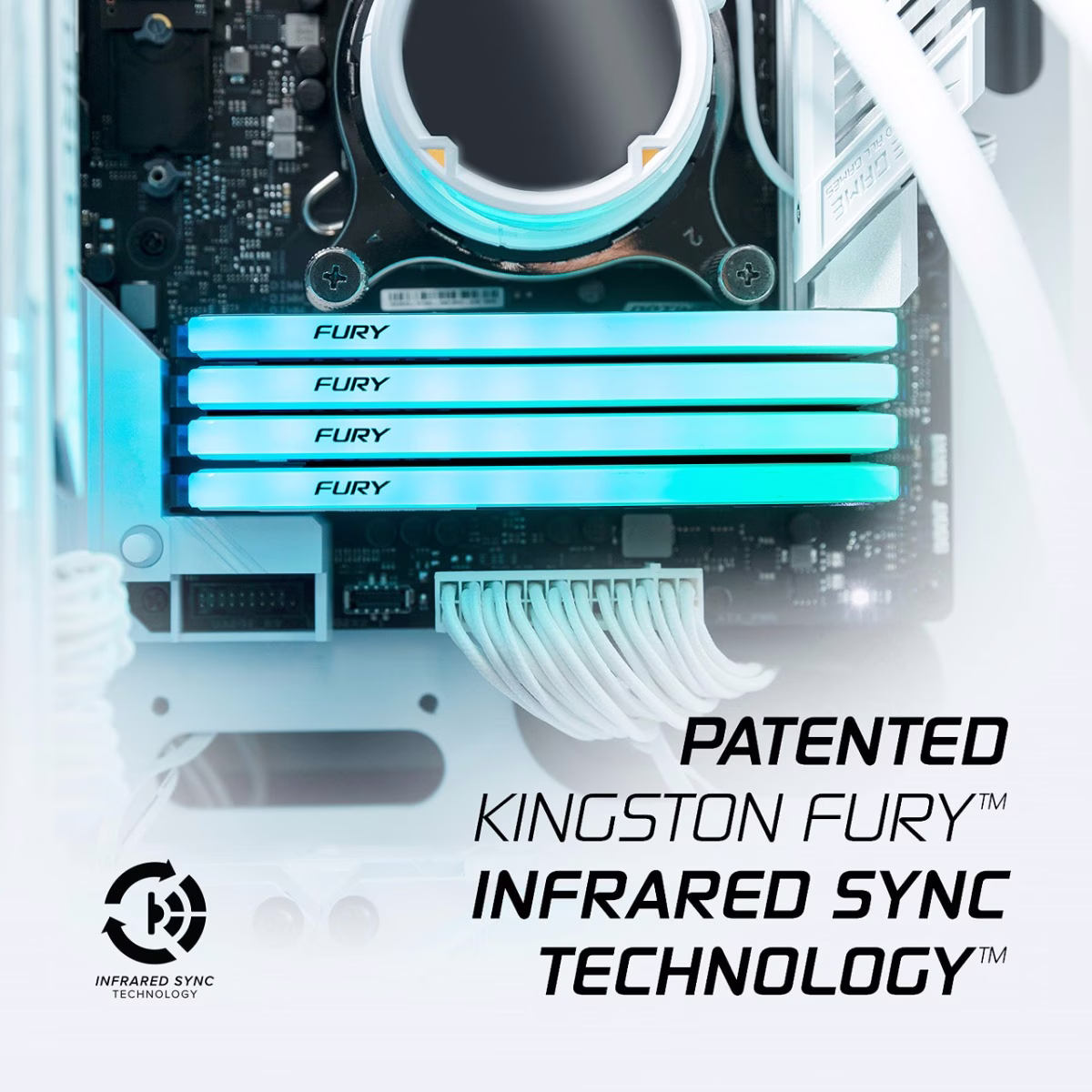 Kingston Fury 32GB (2x16GB) DDR4 RAM, 3600MT/s CL18 FURY Beast RGB Special Edition XMP Non-ECC Unbuffered DIMM, 1RX8 18-22-22 1.35V 288-pin 16Gbit | KF436C18BWAK2/32 thumbnail 3