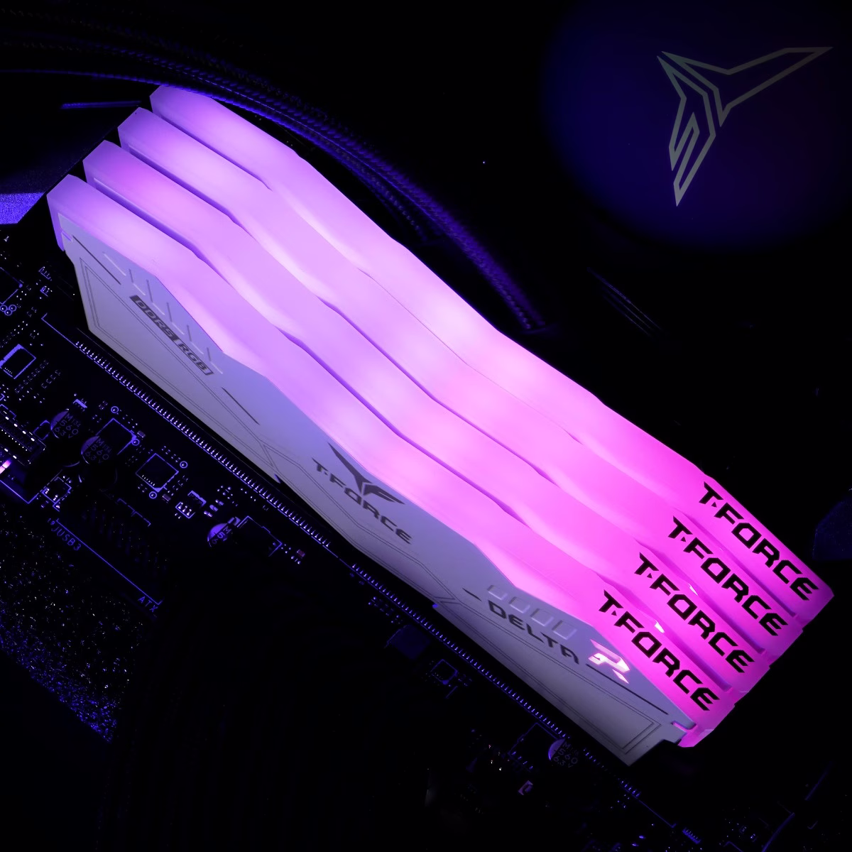 TEAMGROUP T-Force Delta RGB DDR5 Ram 64GB (2x32GB) 6000MHz PC5-48000 CL38 Intel XMP 3.0 & AMD Expo Compatible Desktop Memory Module Ram White - FF4D564G6000HC38ADC01 thumbnail 2
