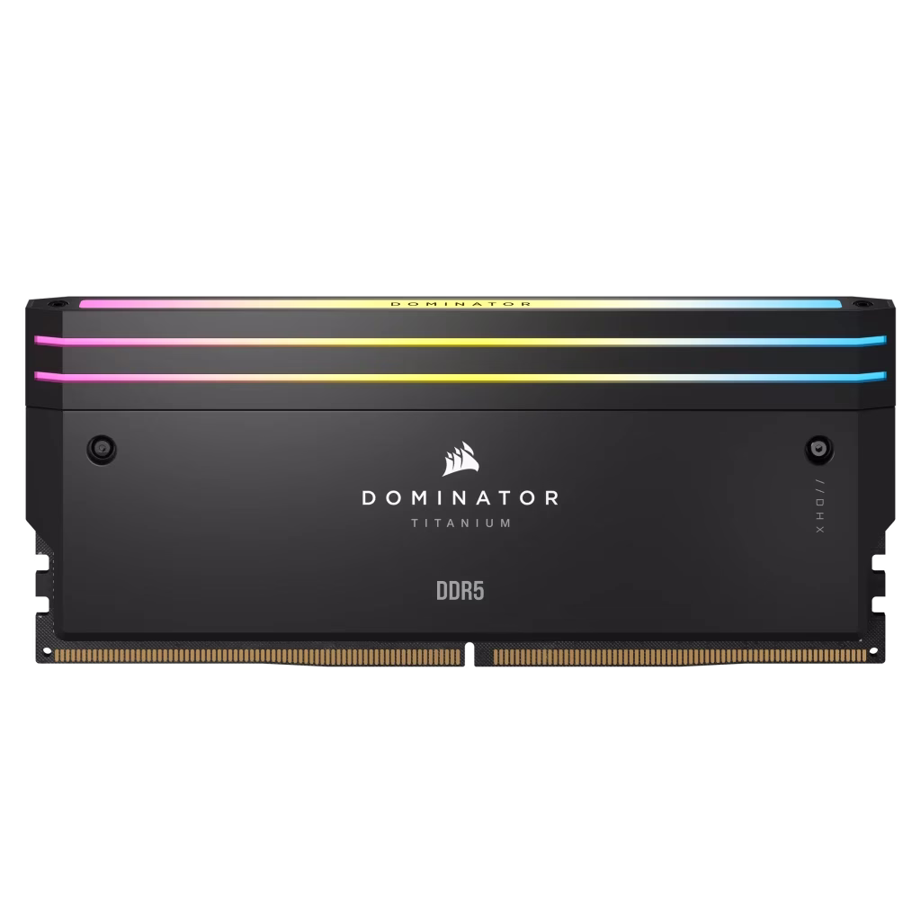 Corsair DOMINATOR TITANIUM RGB 96GB (2x48GB) DDR5 DRAM 6400MT/s CL32 Intel XMP Memory Kit,  288 PIn, Overclock PMIC, Optimized for Intel systems, Black | CMP96GX5M2B6400C32 thumbnail 4