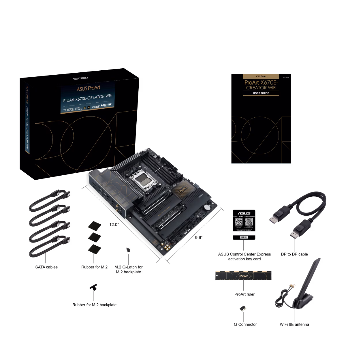 ASUS ProArt X670E-Creator WIFI ATX Motherboard, AMD X670 Chipset, AM5 Socket, 4x2-Channel DDR5 192GB Max, 4xM.2 Slot,10Gb Ethernet, 2xPCIe 5.0x16, Wi-Fi 6E, BT 5.2, 2xUSB4, 1xHDMI/DP | 90MB1B90-M0EAY0 thumbnail 4