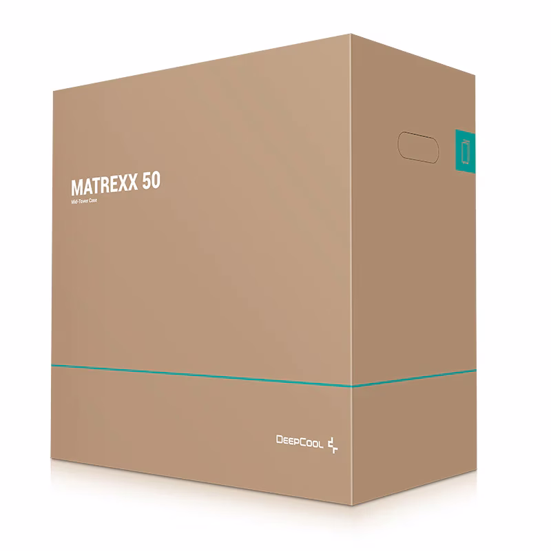 Deepcool MATREXX 50 Addressable RGB 4F Mid-Tower Case, 4x120mm, ADD-RGB Fans, 6 Drive Bays, 7 Expansion slots,  Motherboard Support Up to E-ATX, Black | DP-ATX-MATREXX50-AR-4F-NE image