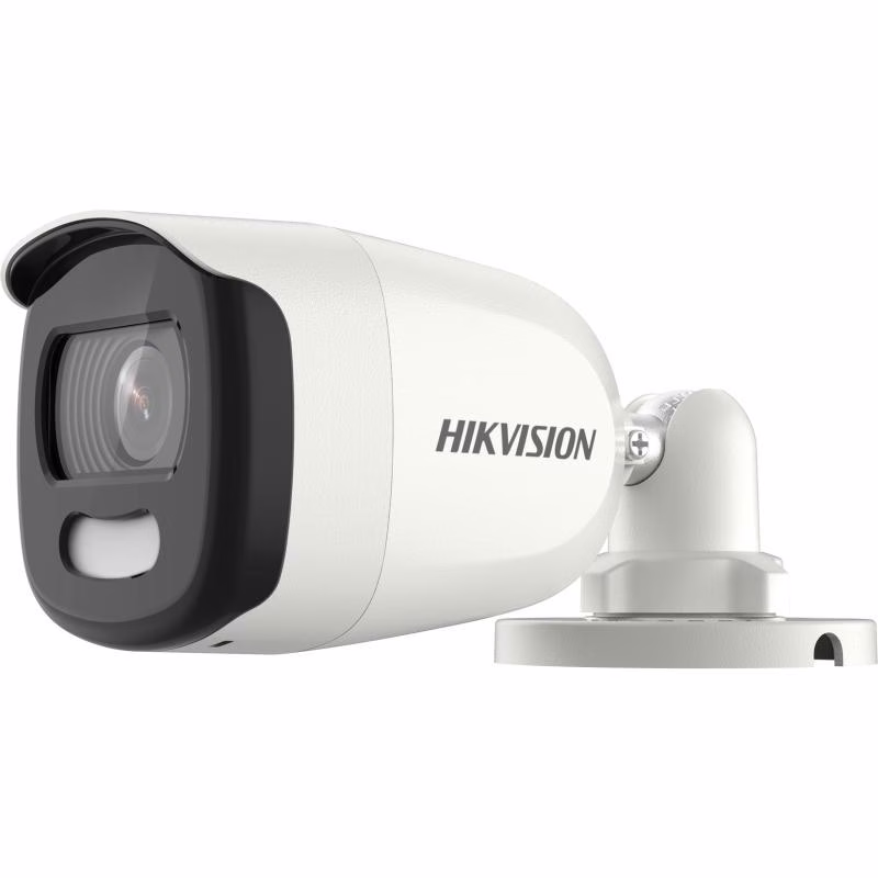 HIKVISION 5 MP ColorVu Fixed Mini Bullet Camera. Clear imaging even against strong back lighting due to 130 dB true WDR technology. DS-2CE10HFT-F image