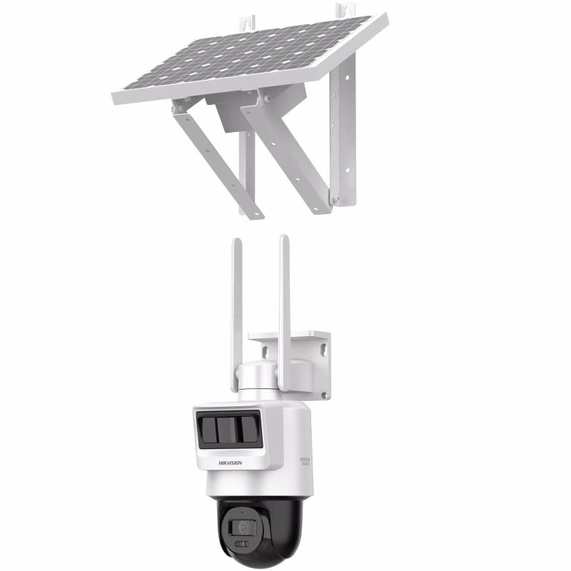 Hikvision DS-2DE2C400IWG-K/4G/C05S10 4 MP Pro Solar-powered Security PT Camera Setup, Built-in microphone and built-in speaker thumbnail 2