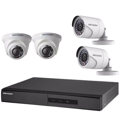 HIKVISION TURBO HD SURVEILLANCE KIT, High-Definition camera, Mega-pixel resolution, Full channel HD resolution recording DVR, HDMI output for HD local playback, Live view from PC, MAC, smartphone&tablets, User friendly GUI | DS-J1421/7204HGHI-F1+2+2CAM    image