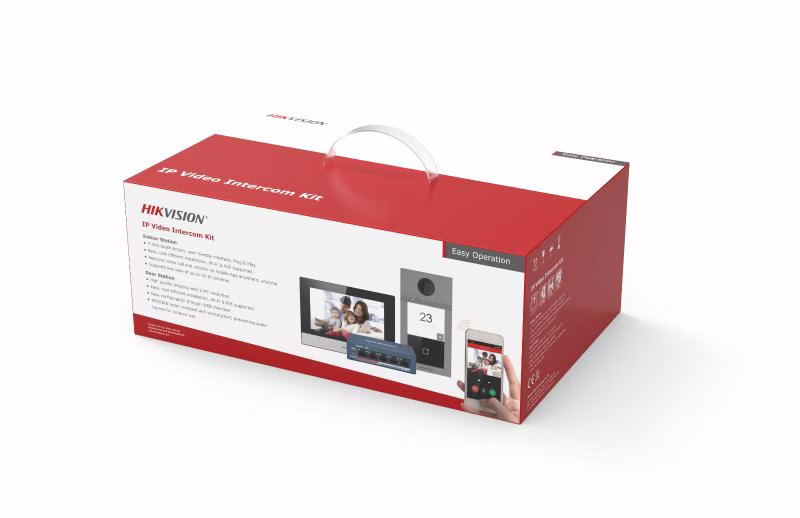 Hikvision DS-KIS604-S(C) Network Video Intercom Kit (Bundle), Network video intercom bundle for villa or house, Stores messages and captured pictures in the TF card thumbnail 2