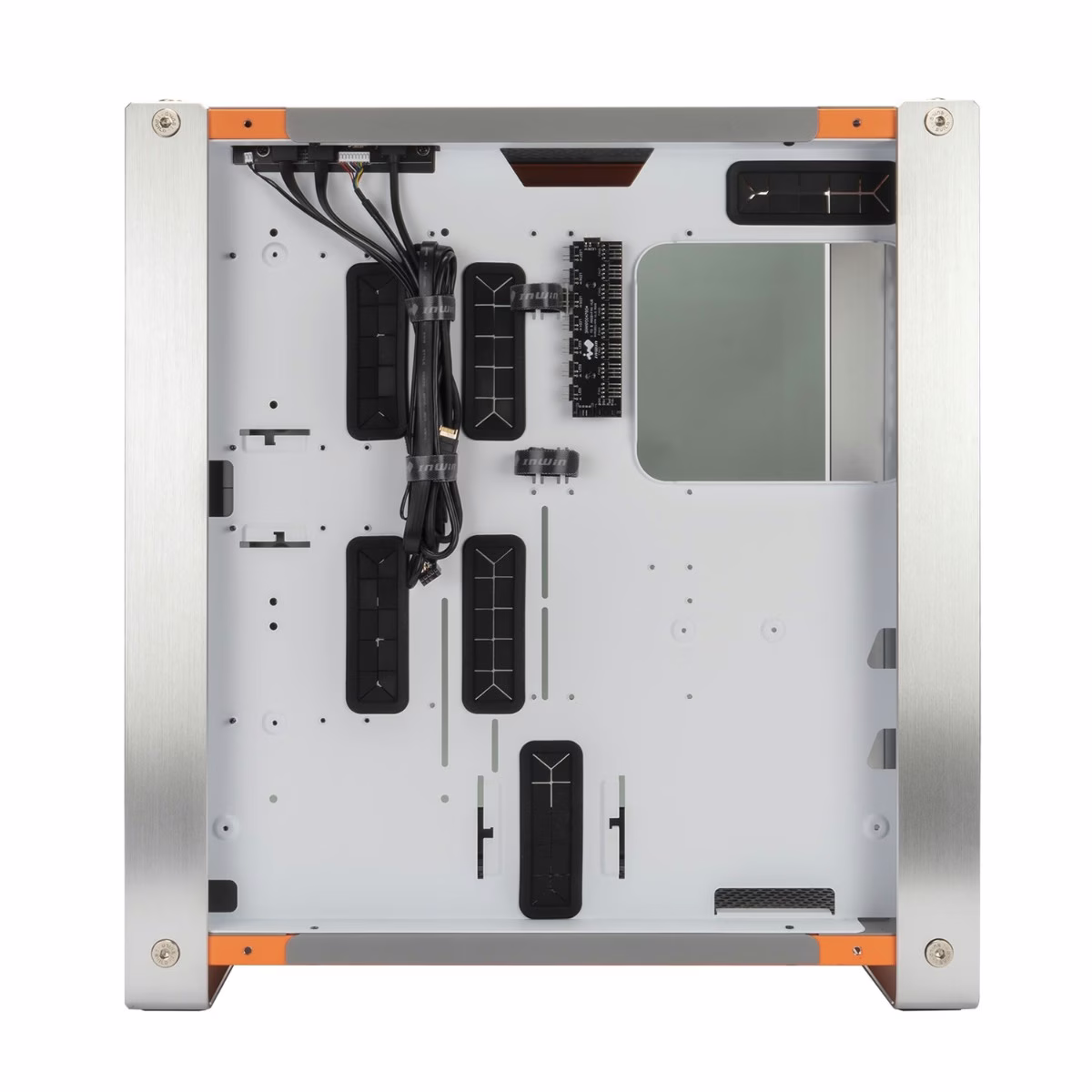 InWin Dubili E-ATX Full Tower Computer Case, 4x Pre-Installed Jupiter AJ140 Fans, Aluminum, TG, SECC Materials, Up to 430mm GPU & 420mm Radiator Support, Titanium Grey | IW-CS-DUBILIASB-GRY thumbnail 7