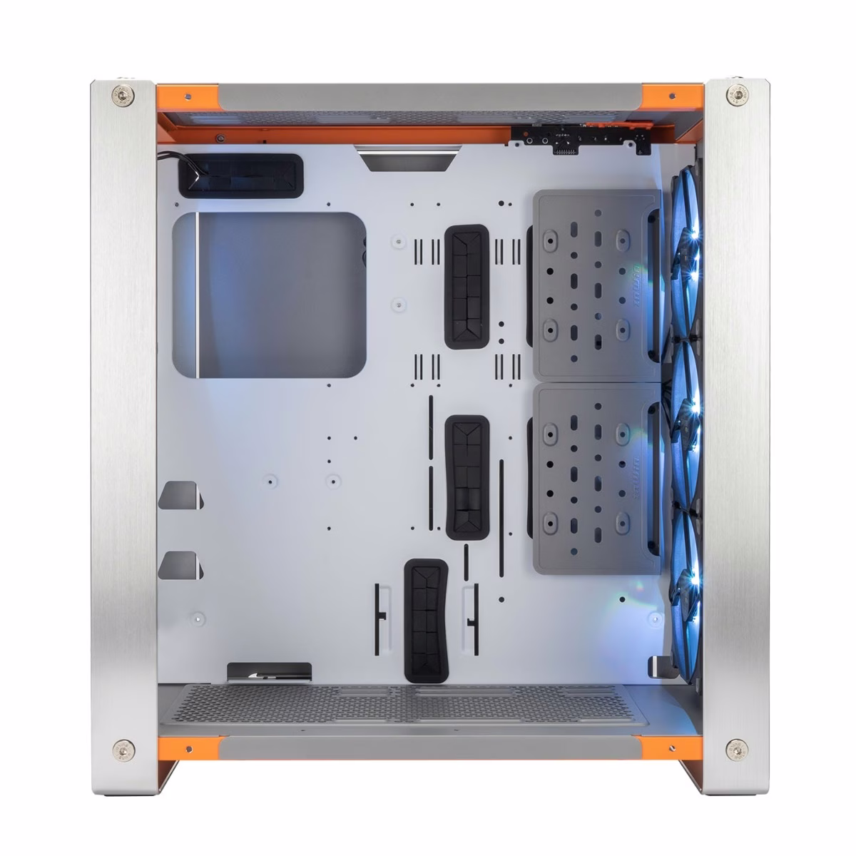 InWin Dubili E-ATX Full Tower Computer Case, 4x Pre-Installed Jupiter AJ140 Fans, Aluminum, TG, SECC Materials, Up to 430mm GPU & 420mm Radiator Support, Titanium Grey | IW-CS-DUBILIASB-GRY thumbnail 5