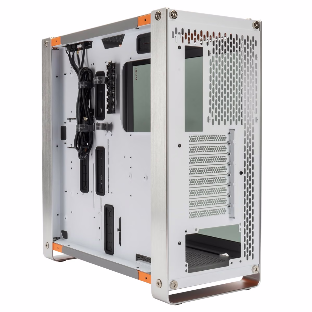 InWin Dubili E-ATX Full Tower Computer Case, 4x Pre-Installed Jupiter AJ140 Fans, Aluminum, TG, SECC Materials, Up to 430mm GPU & 420mm Radiator Support, Titanium Grey | IW-CS-DUBILIASB-GRY thumbnail 3
