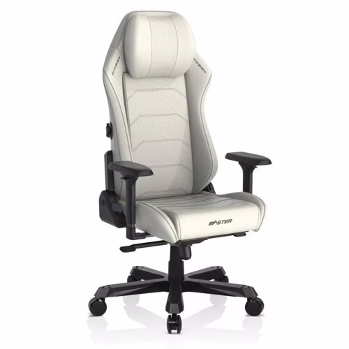 DXRacer MASTER Microfiber Leather White Gaming Chair, 4D Armrests, Multi-functional Tilt, 3" Casters, High Density Mold Shaping Foam, Recommended Weight 220lbs | MAS-I238S-W-A3 thumbnail 5