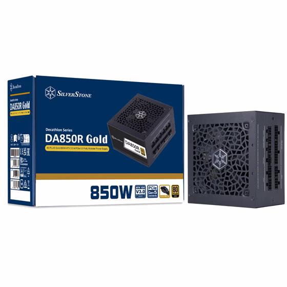 SilverStone Decathlon 850R Gold 850W Fully Modular ATX Power Supply (PSU), 80 PLUS Gold, ATX 3.1 & PCIe 5.0 Ready, 12V-2x6 Connector, Fully Modular | SST-TR850R-GM – Buy Online