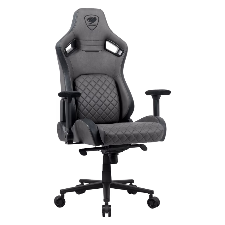 Cougar Defensor S Jet Gray F Gaming Chair, Leather-like fabric, 4D Folding Armrests, Backrest Pocket, Magnetic Memory Foam Neck Pillow, PushBack Support Lumbar Support, High-Density Molding Foam | 3MDSFGRB.0001 thumbnail 4