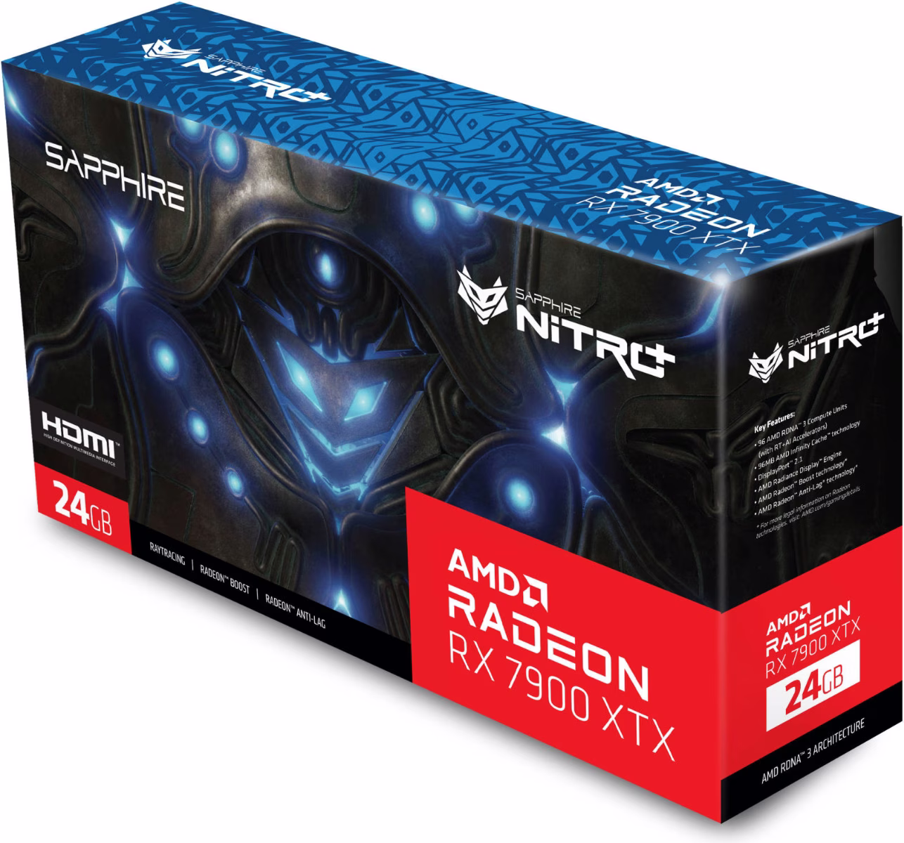 Sapphire Nitro+ AMD Radeon RX 7900 XTX Vapor-X Gaming Graphics Card, 24GB 384bit DDR6 Memory, 2680 MHz Boost Clock, 20 Gbps Memory Speed, PCI-Express 4.0x16, 2x HDMI / 2x DisplayPort | 11322-01-40G thumbnail 5