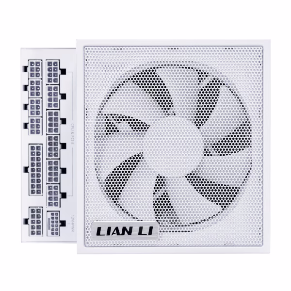 Lian-Li EDGE GOLD Fully Modular Power Supply, 1000W Power, 80 PLUS Gold Efficiency, 120mm FDB Fan Type, Active PFC, ATX 3.1 Form Factor, 2400 RPM Fan Speed, White | EG1000G.WH00 image