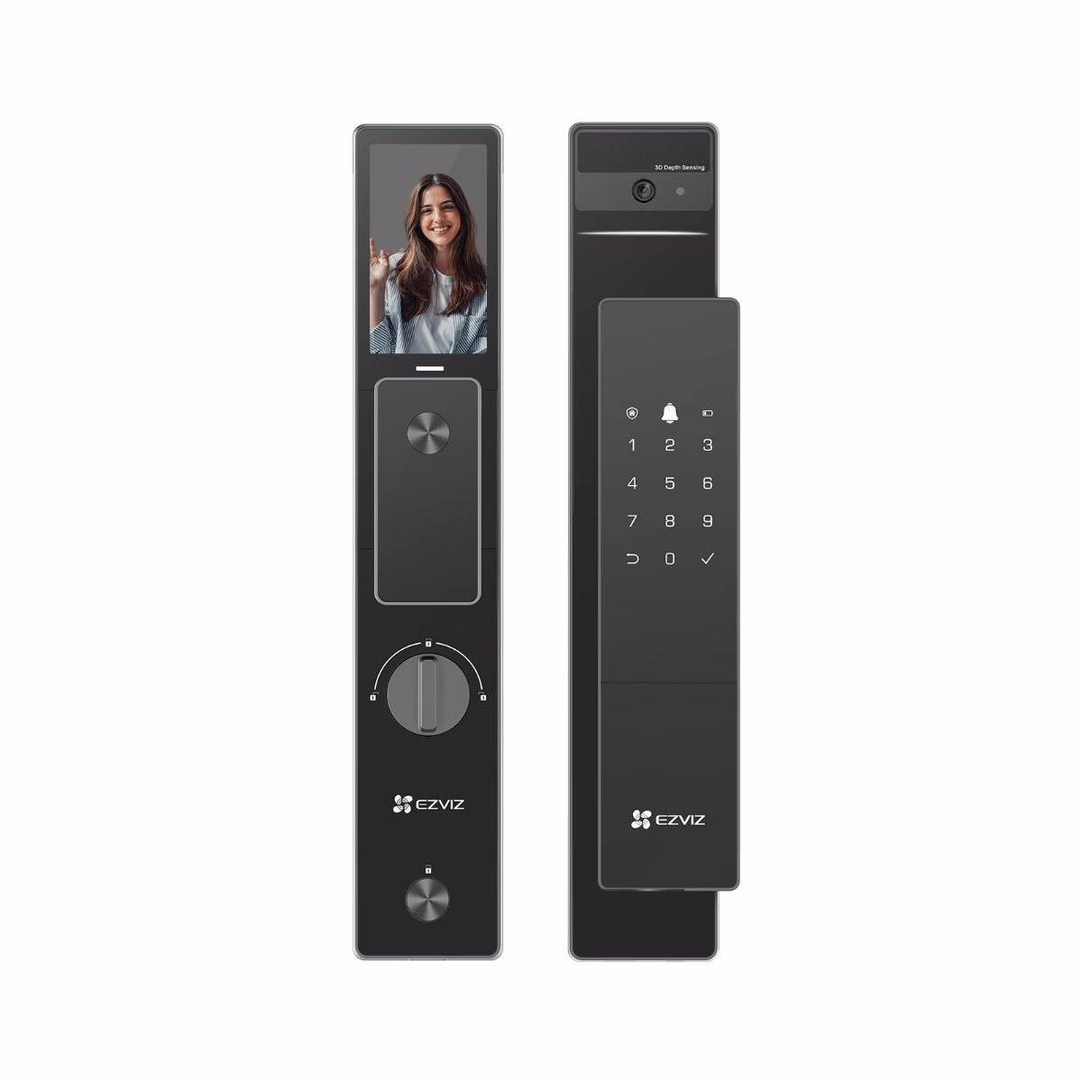 EZVIZ DL50FVS  Face Recognition Smart Lock, Face Recognition with Dual-Lens 3D Structured Light, Built-In Security Chip for Local Processing, Remote EZVIZ App Controls & Alerts, Built-In Smart Door Viewer, 4-Inch IPS Color Screen – Buy Online